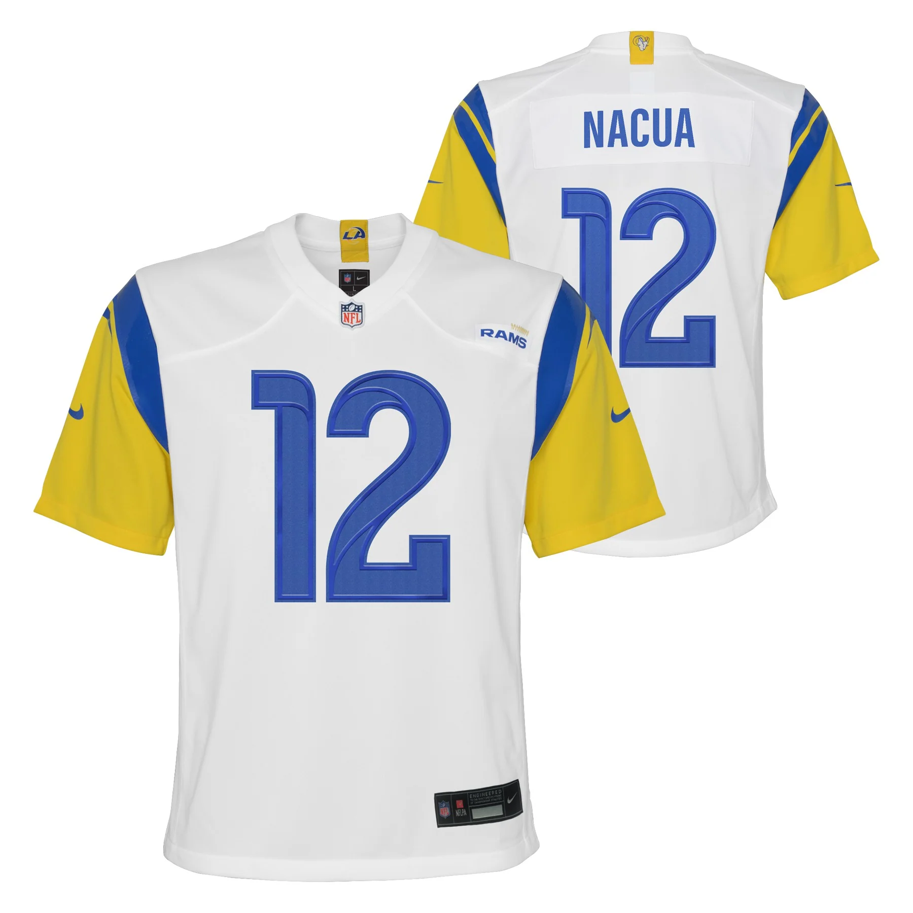 Youth Los Angeles Rams Puka Nacua Nike White Alternate Game Jersey