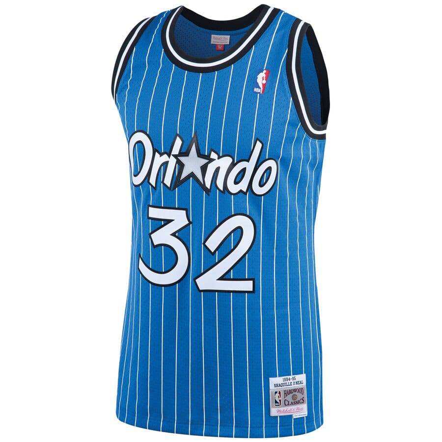 Men’s Shaquille O’Neal Orlando Magic 1994-95 Blue Swingman Replica Jersey By Mitchell & Ness