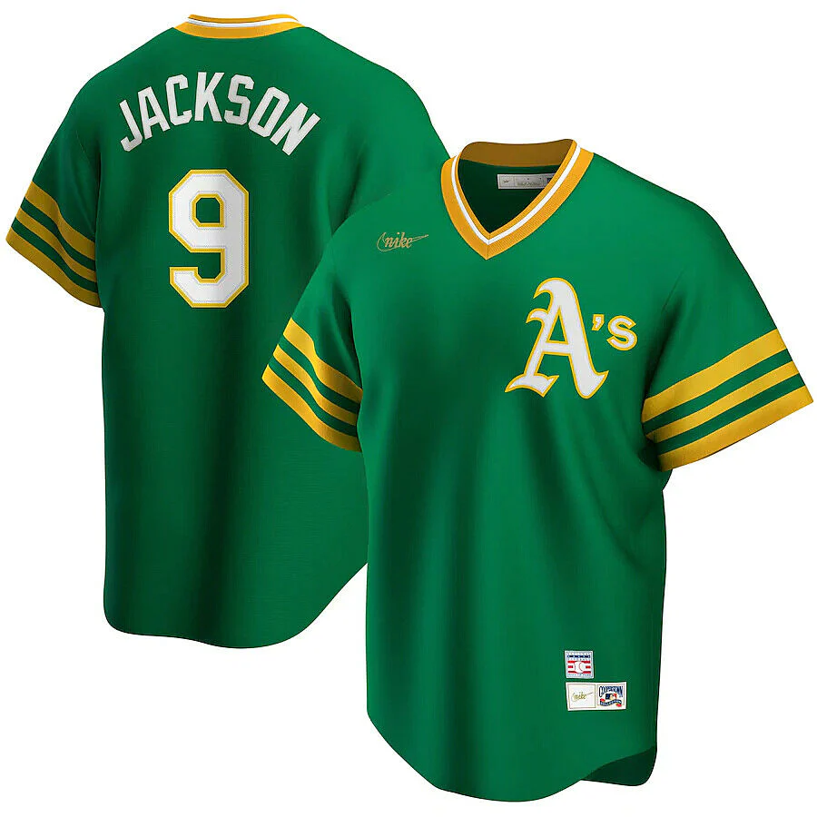 Reggie Jackson Oakland Athletics Nike Cooperstown Collection Player Jersey - Green