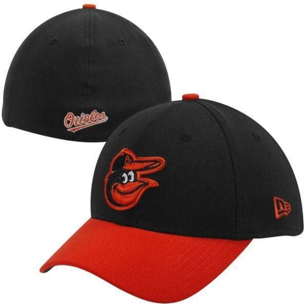 New Era Baltimore Orioles Black/Orange Team Classic Road 39THIRTY Flex Cap