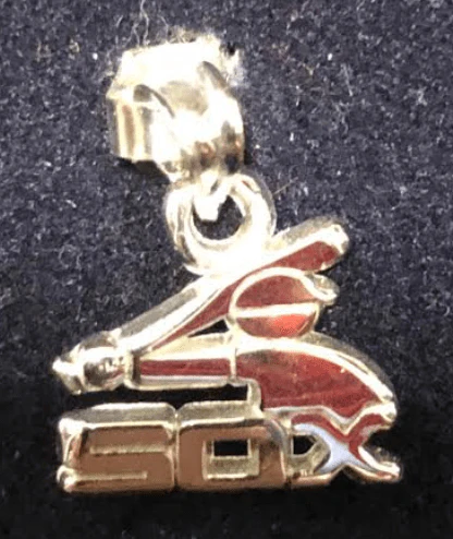 LogoArt Chicago White Sox Sterling Silver Batterman Pendant