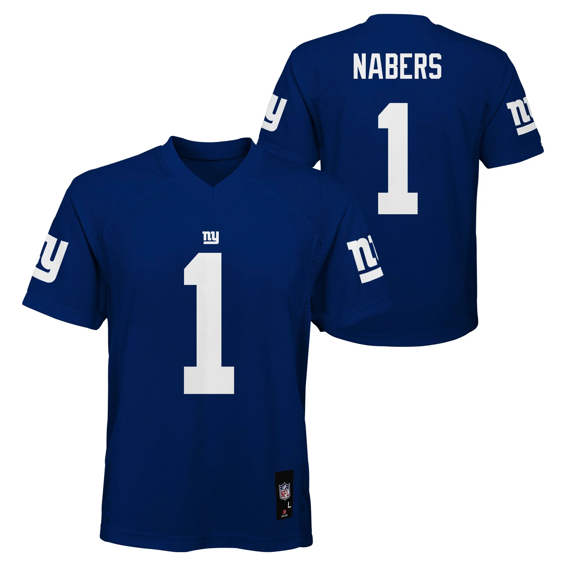 Youth New York Giants Malik Nabers Royal Blue Mid-Tier Player Jersey