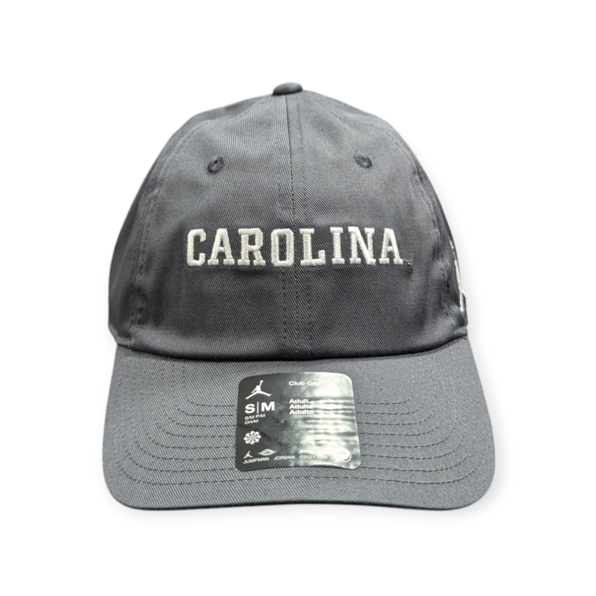 North Carolina Tar Heels Nike Club Anthracite Unstructured Adjustable Hat