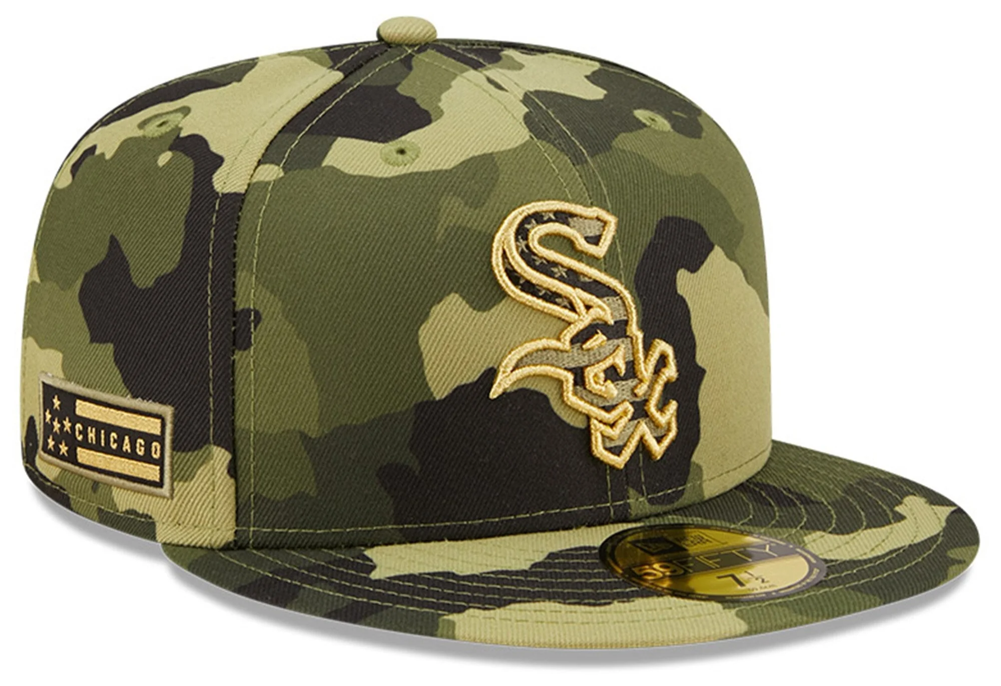 Chicago White Sox New Era 2022 MLB Armed Forces Day On-Field 59FIFTY Fitted Hat - Camo