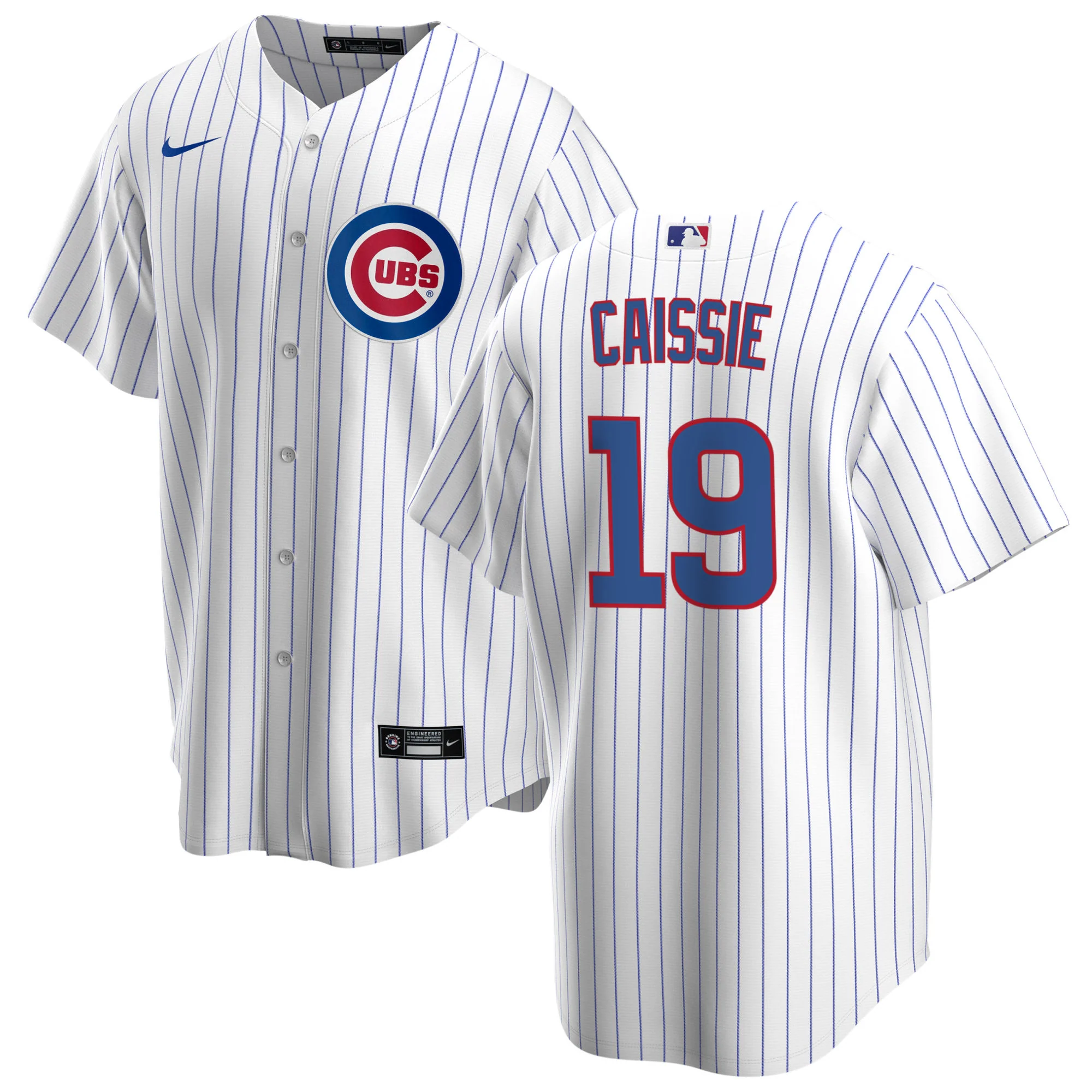 NIKE Men's Owen Caissie Chicago Cubs White Home Premium Twill Replica Jersey