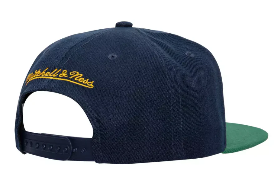 Men's Mitchell & Ness Utah Jazz NBA Core Basic Snapback Hat-Navy/Green