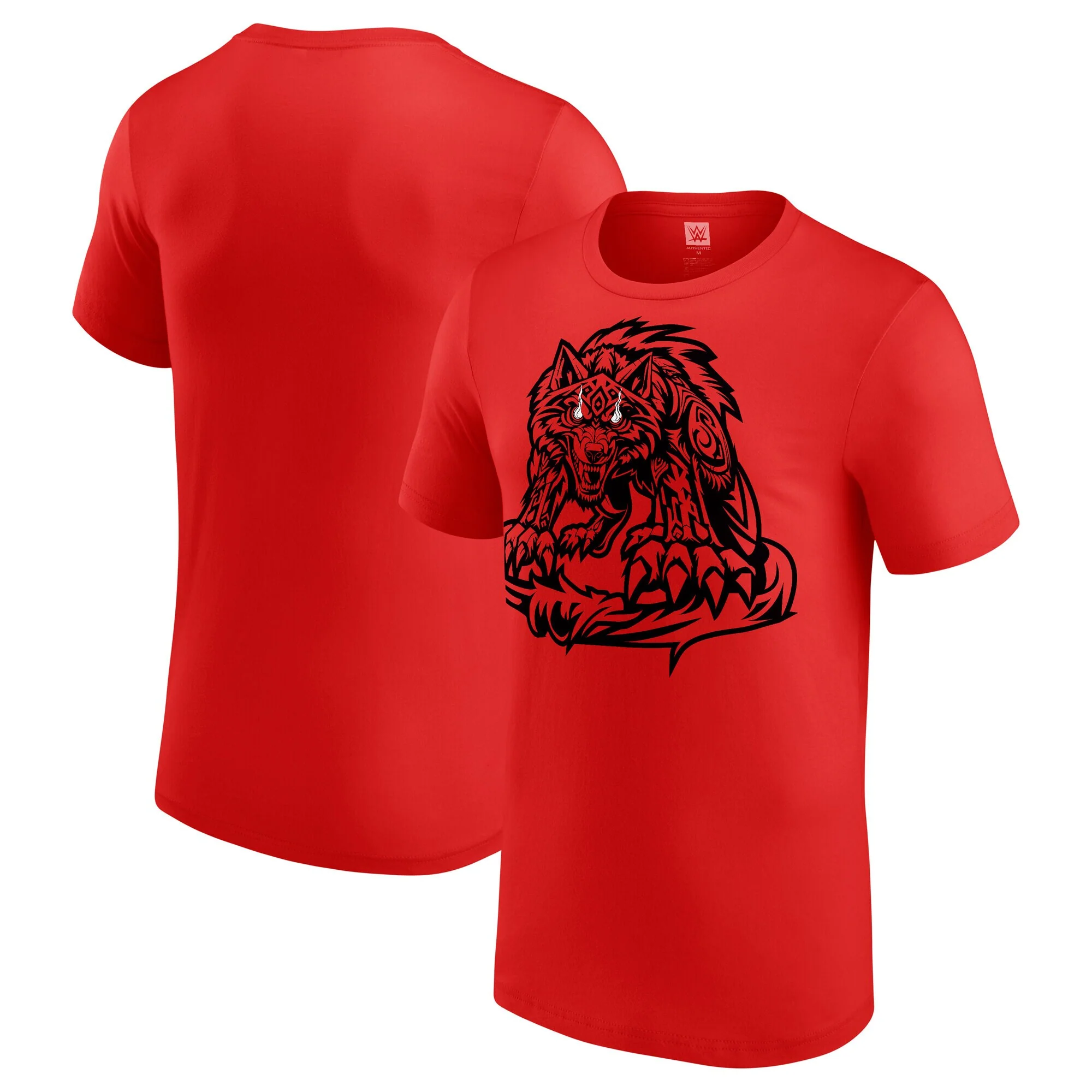 Men's WWE Jacob Fatu Tribal Wolf Red T-Shirt