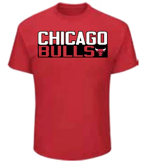 Men’s Chicago Bulls Lauri Markkanen Vertical Name and Number Majestic Tee