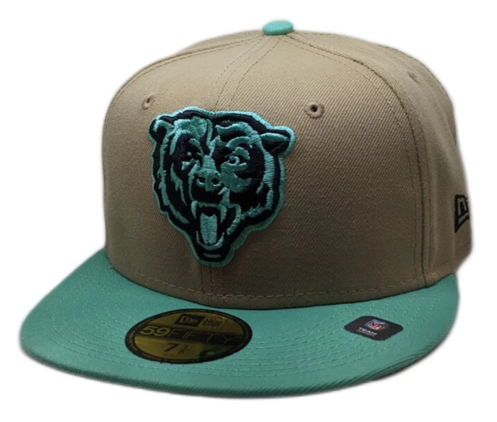 Chicago Bears New Era 2 Tone Camel/Mint Rustic Winter 59FIFTY Fitted Hat