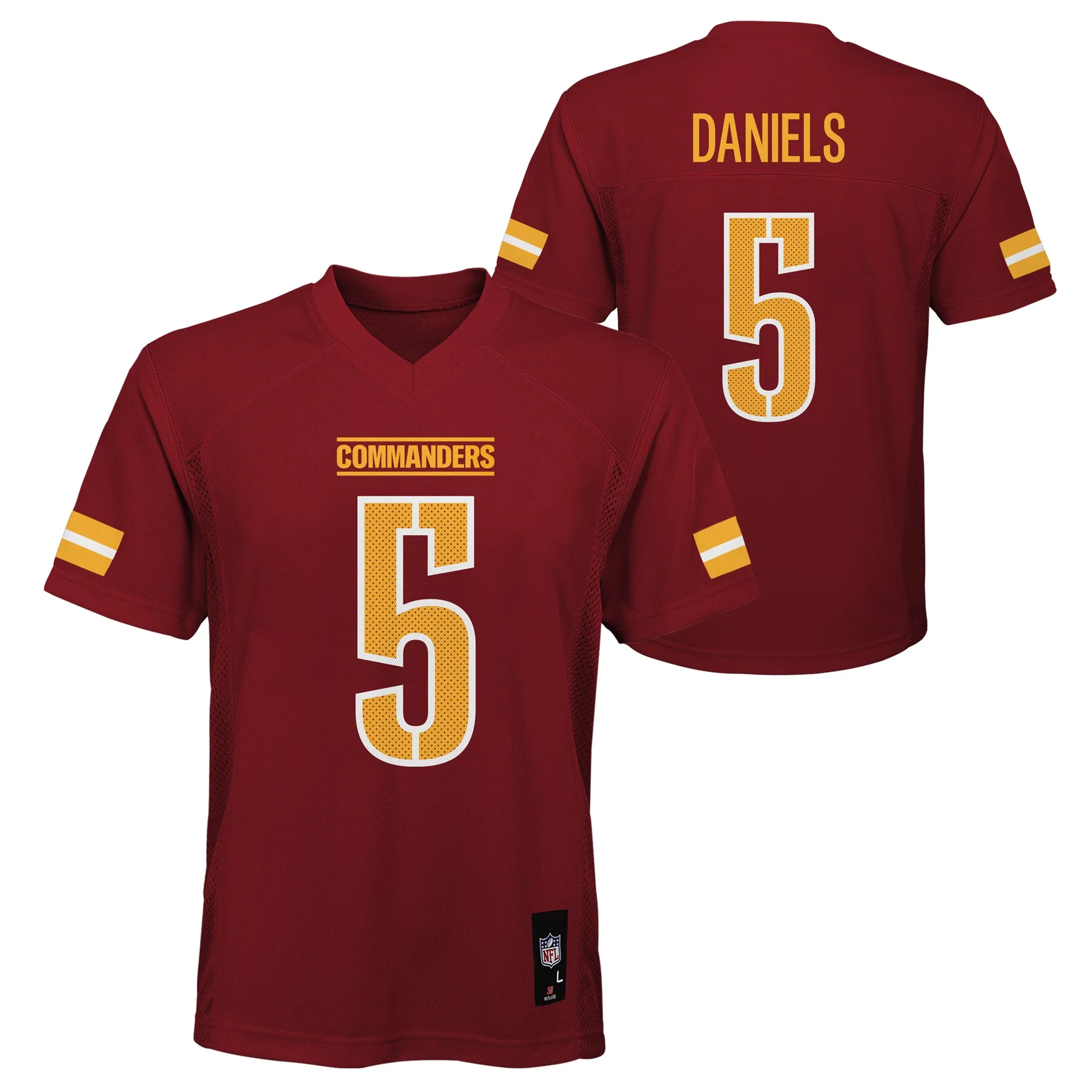 Youth Jayden Daniels Washington Commanders Crimson Replica Mid Tier Player Jersey