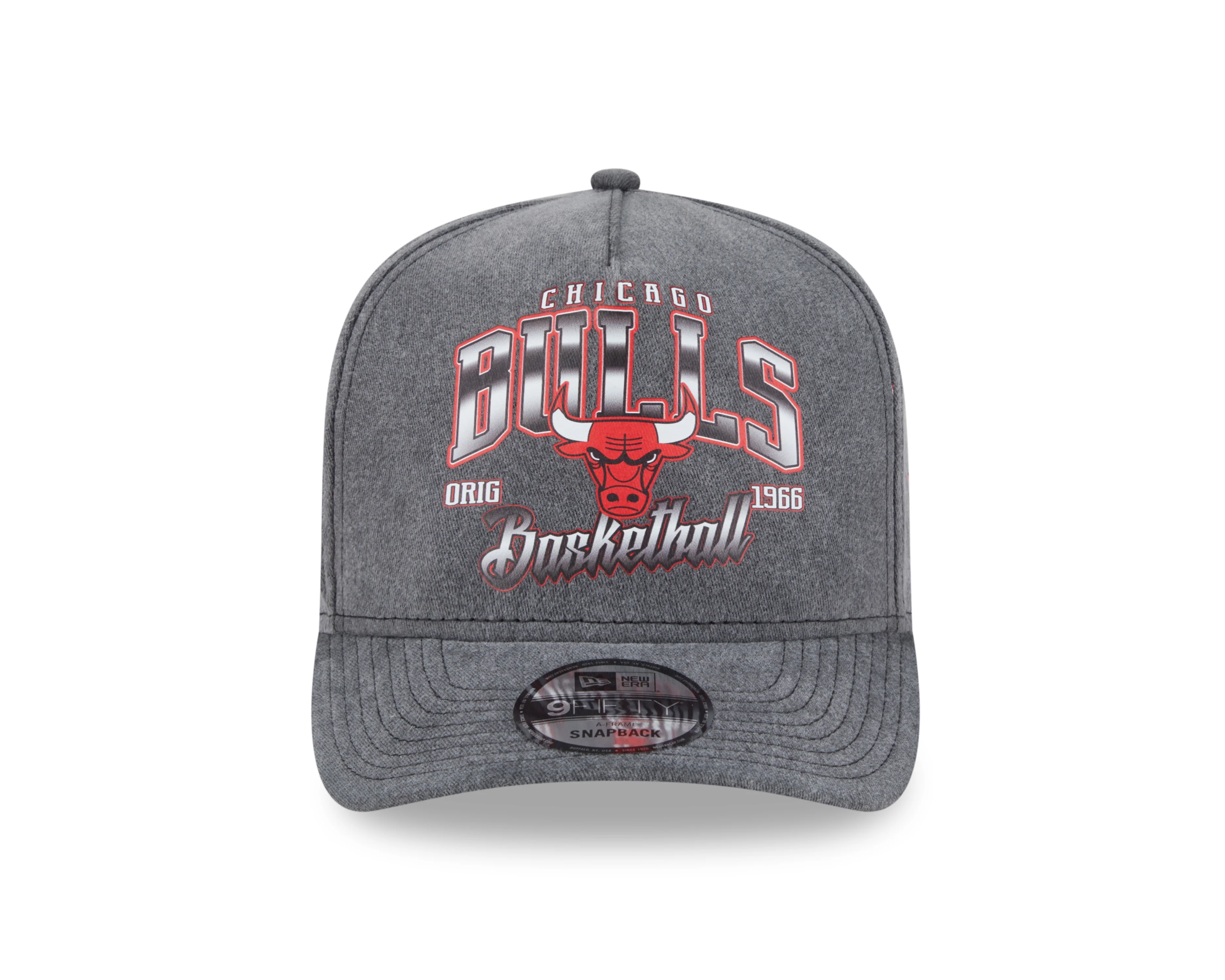 Chicago Bulls New Era Gray Washed 9FIFTY A-Frame Snapback Hat