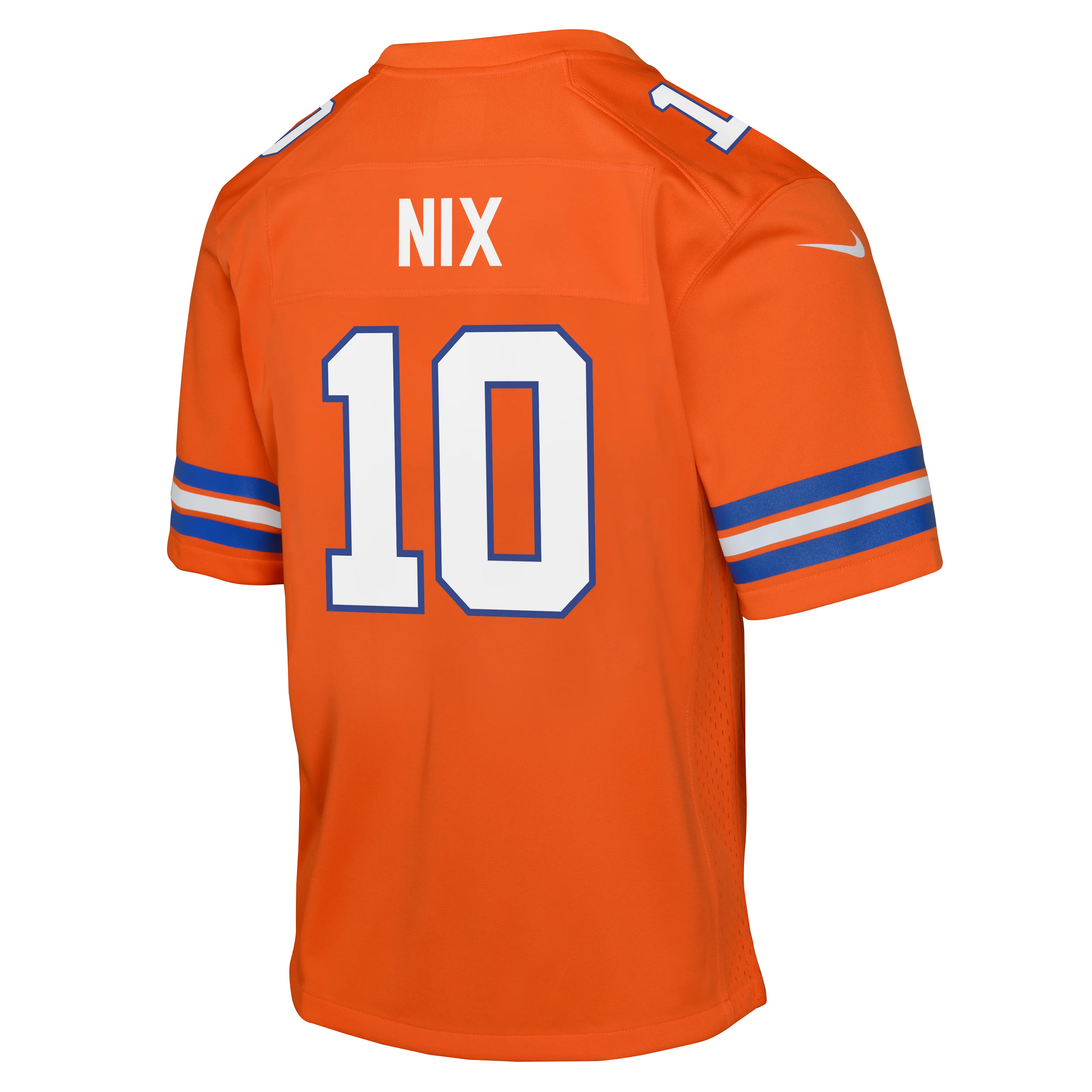 Youth Denver Broncos Bo Nix Nike Retro Alternate Orange Game Team Jersey