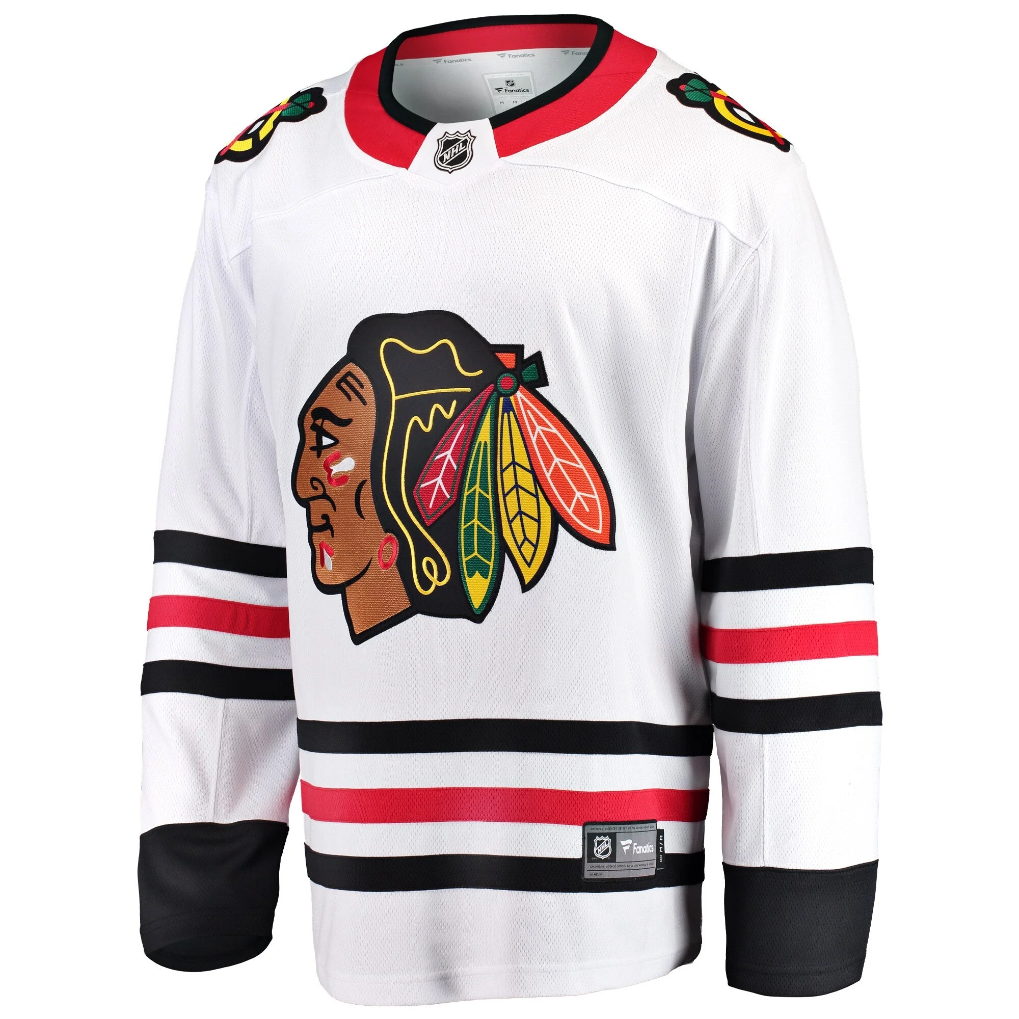 Men's Chicago Blackhawks Fanatics Breakaway White Road Blank Jersey