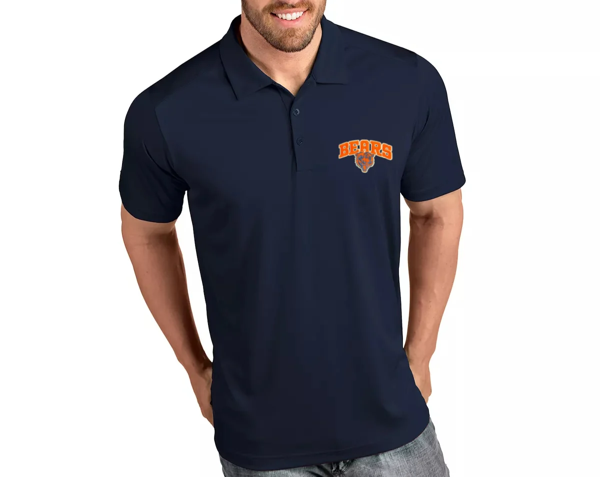 Men's Chicago Bears Antigua Navy Tribute Polo