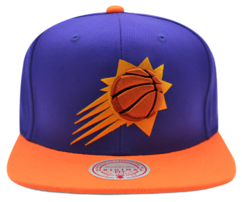 Men's Mitchell & Ness Phoenix Suns Basic Core Purple/Orange Adjustable Snapback Hat