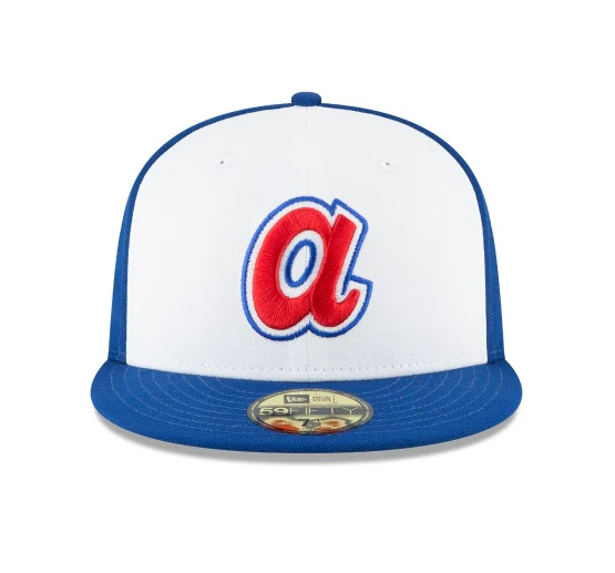 Men's Atlanta Braves Cooperstown Collection White/Royal 59Fifty Fitted Hat