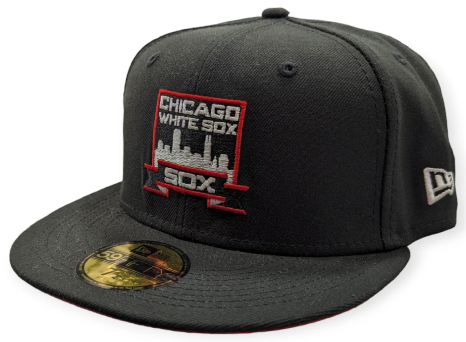Chicago White Sox New Era Black Skyline Black 59FIFTY Fitted Hat