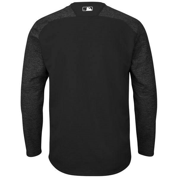 Men's Chicago White Sox Majestic Black Authentic Collection On-Field Tech Fleece Pullover Sweatshirt