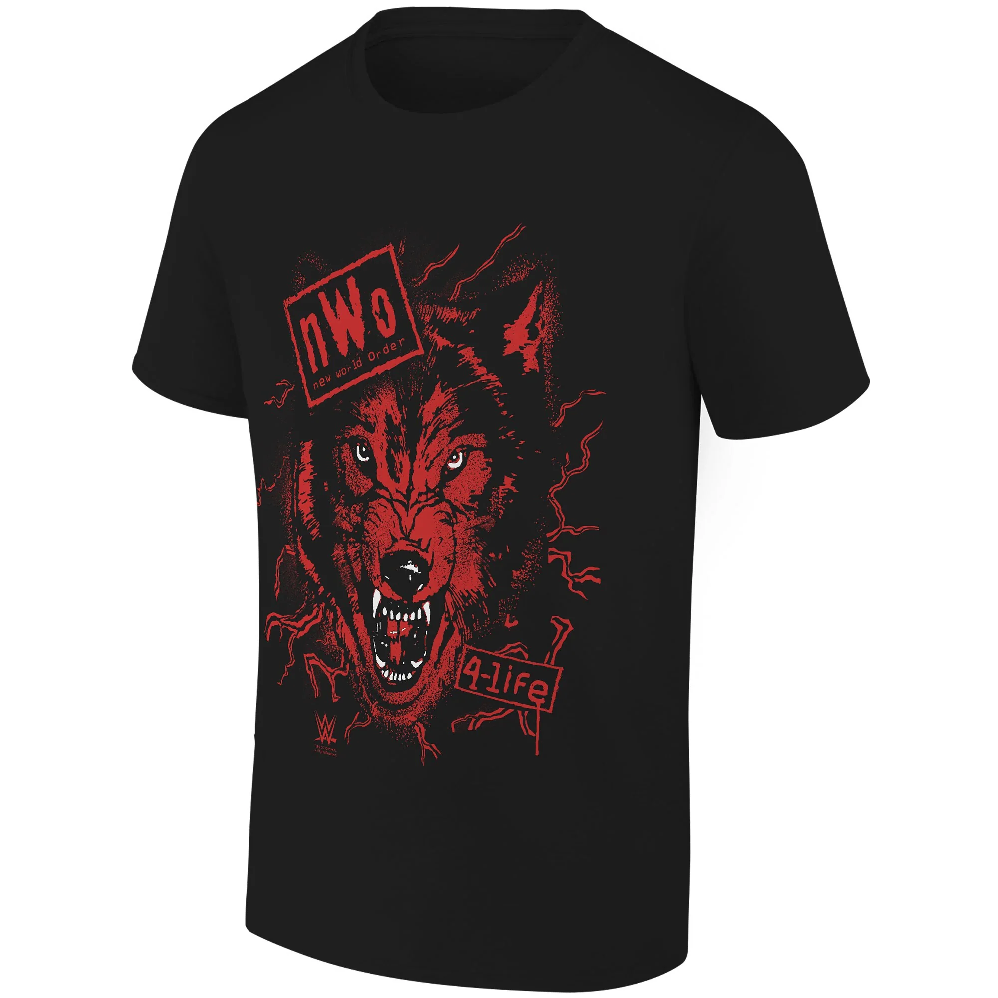 Men's nWo Wolfpac Lightning WCW WWE Ripple Junction Black T-Shirt