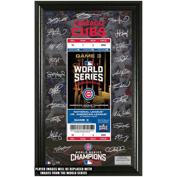 Chicago Cubs 2016 World Series Champions Signature Ticket