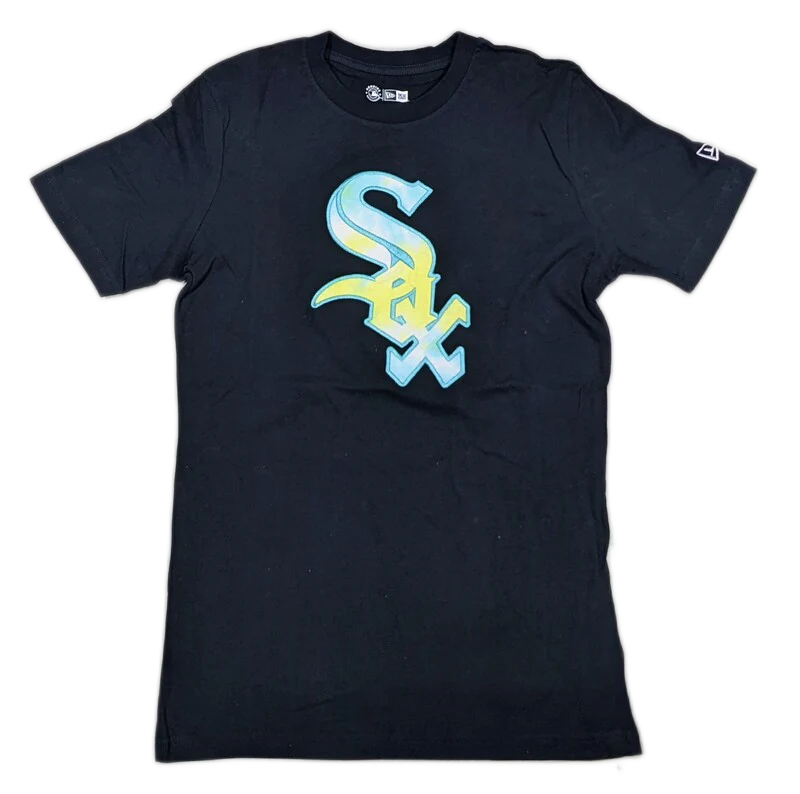 Men's Chicago White Sox New Era Tie-Dye Logo Black T-Shirt