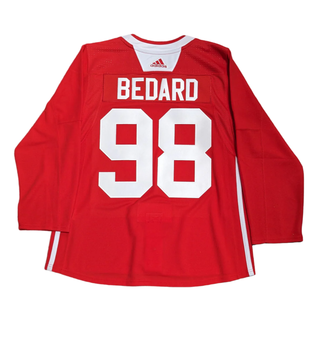 Men's Connor Bedard Chicago Blackhawks adidas Authentic Red Practice Jersey