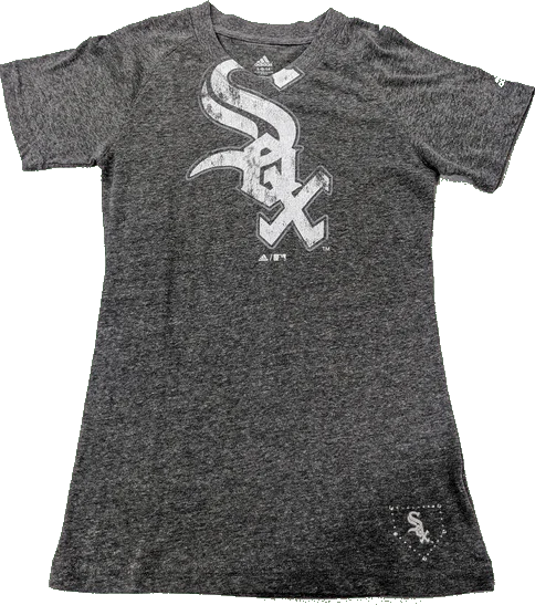 Youth Girls Chicago White Sox Tri-Blend Big Logo Tee