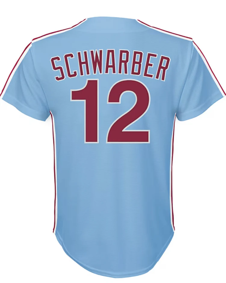 Youth Kyle Schwarber Philadelphia Phillies NIKE Blue Alternate Replica Jersey