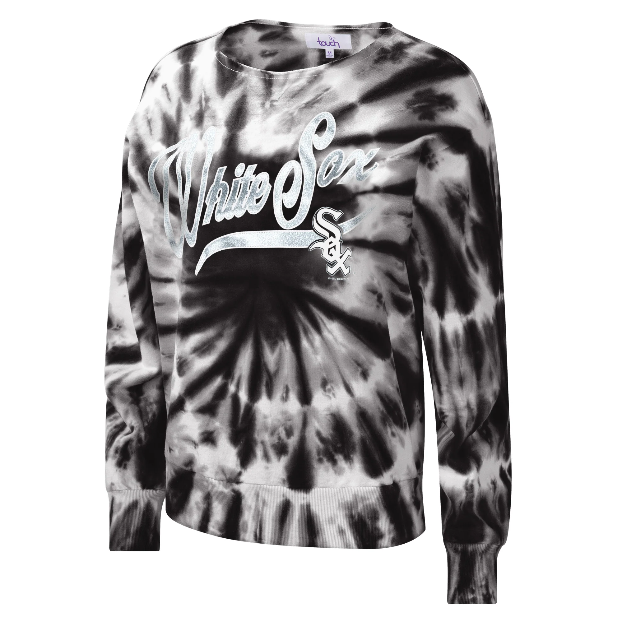 Women's Chicago White Sox Black Tie Dye Fleece Pullover