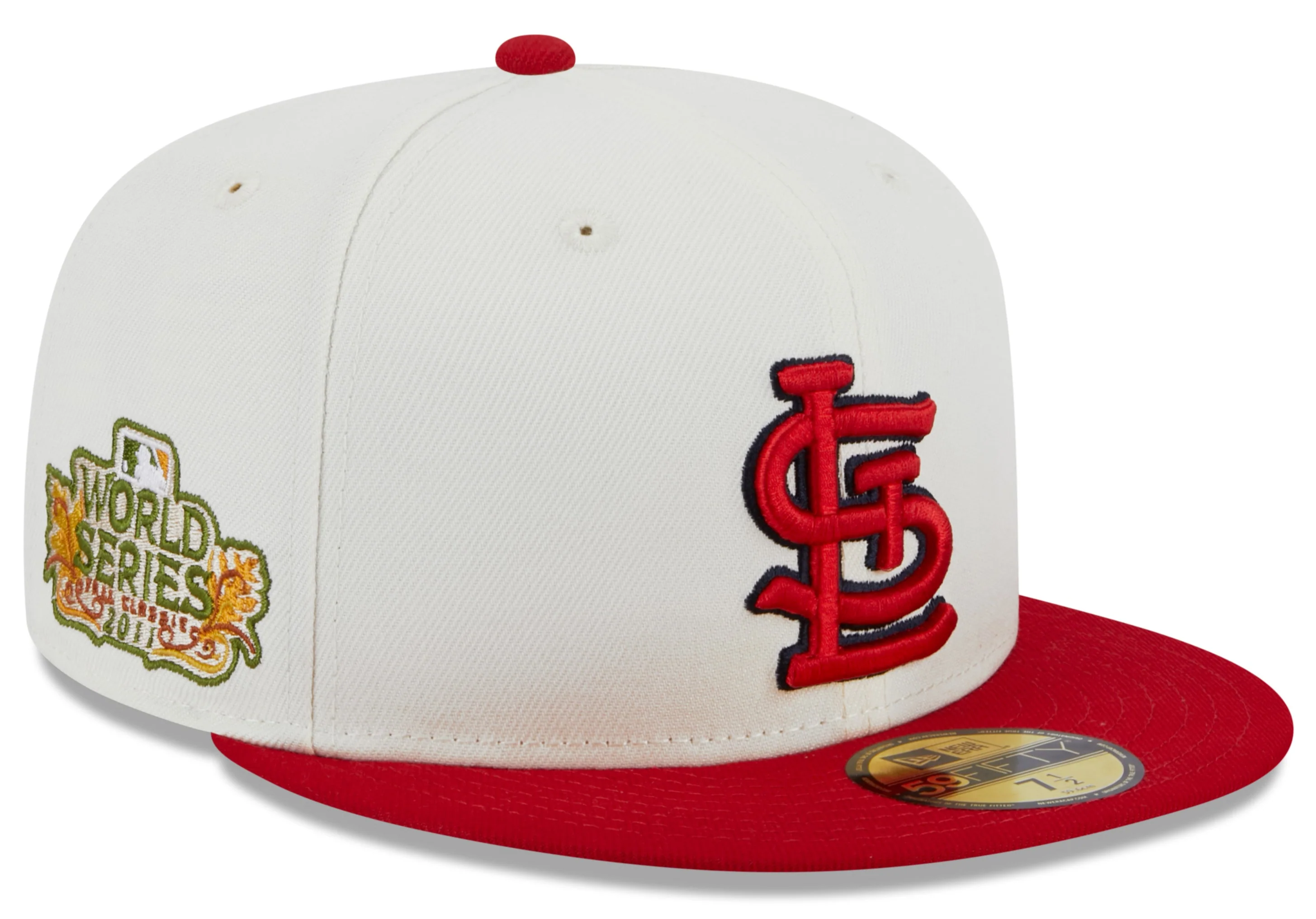 St. Louis Cardinals 2011 World Series Cream/Red New Era Retro 59FIFTY Fitted Hat