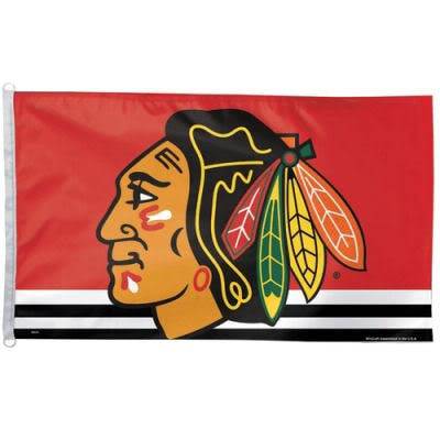 Chicago Blackhawks NHL Primary Logo 3X5 Red Flag