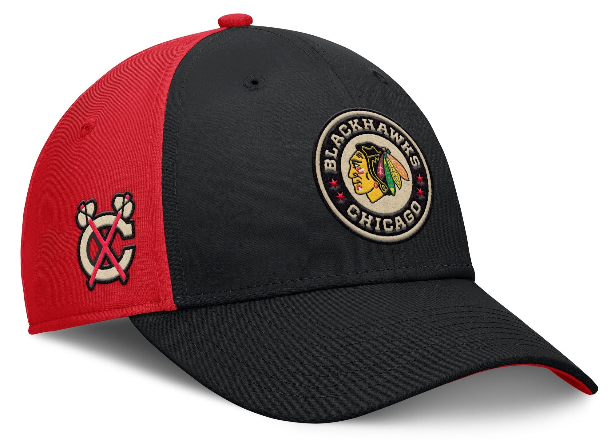 Chicago Blackhawks Fanatics 2025 NHL Winter Classic Flex Hat - Black/Red