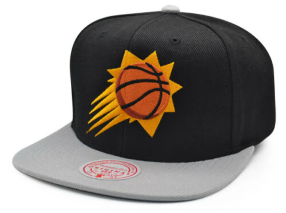 Men's Mitchell & Ness Phoenix Suns Hardwood Classics Core Gray/ Black Adjustable Snapback Hat