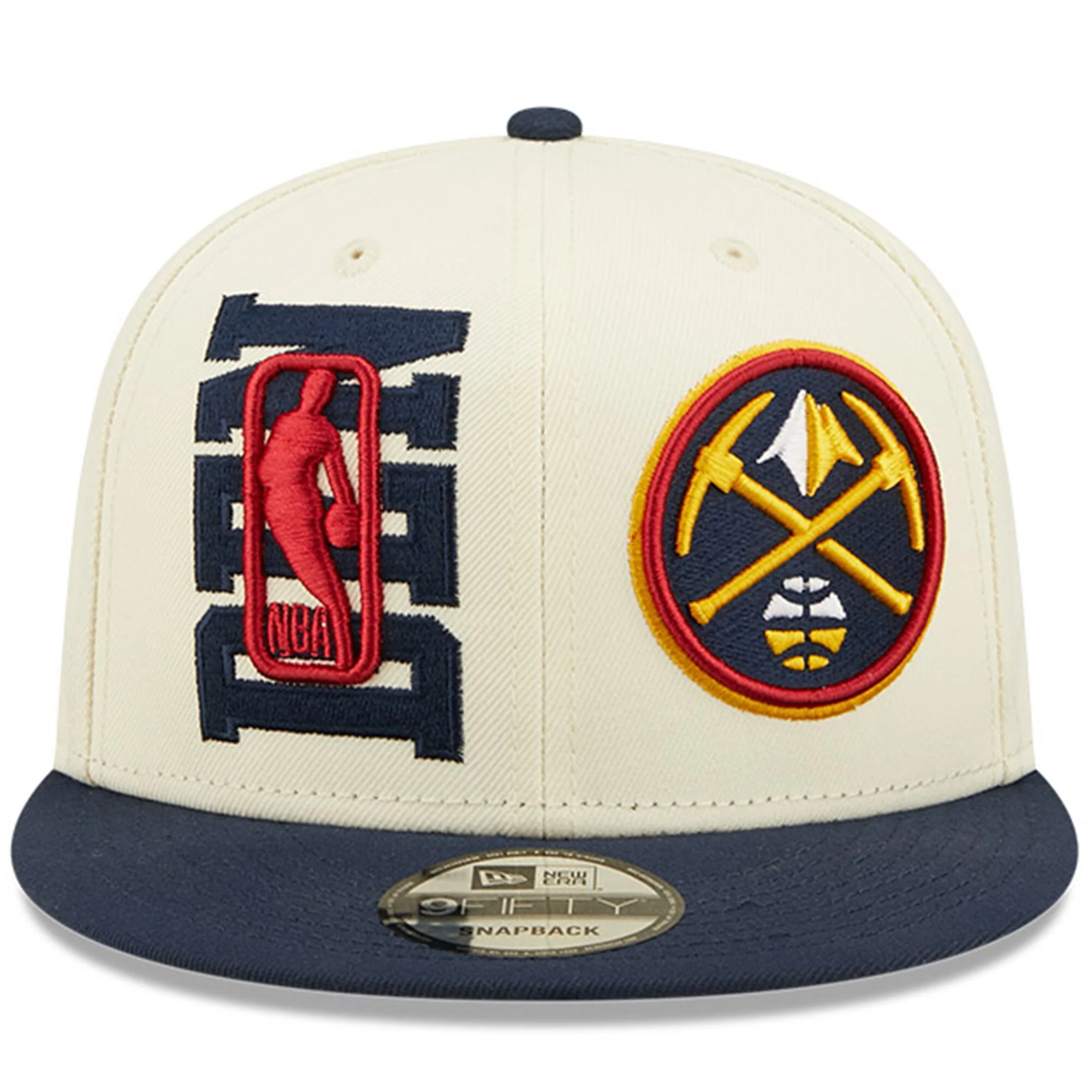 Denver Nuggets New Era 2022 NBA Draft 9FIFTY Snapback Adjustable Hat - Cream/Navy