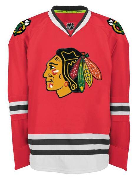 Mens Chicago Blackhawks Corey Crawford Edge 2 Authentic Home Jersey by Reebok