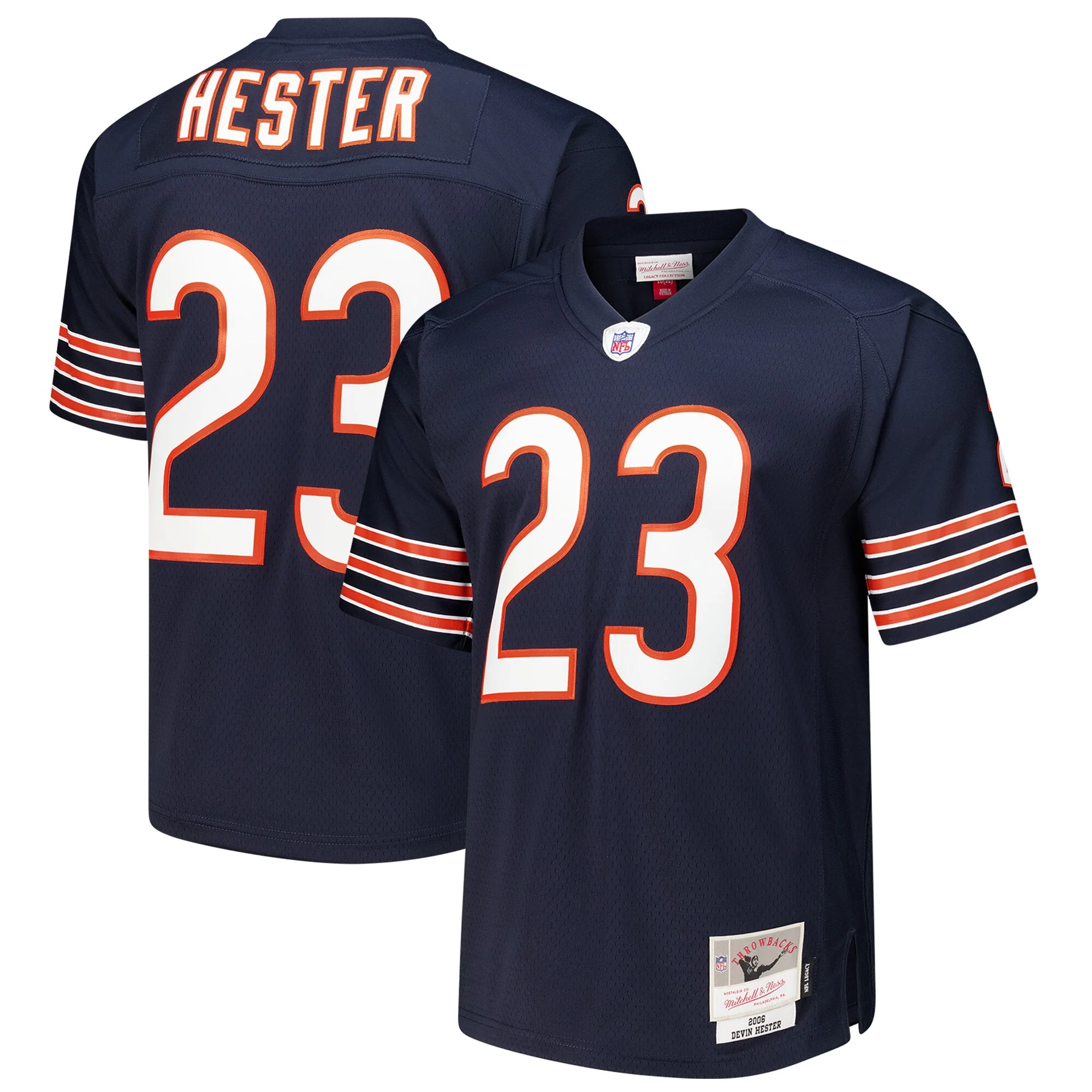 Men's Devin Hester Chicago Bears Navy Mitchell & Ness 2006 Legacy Replica Jersey