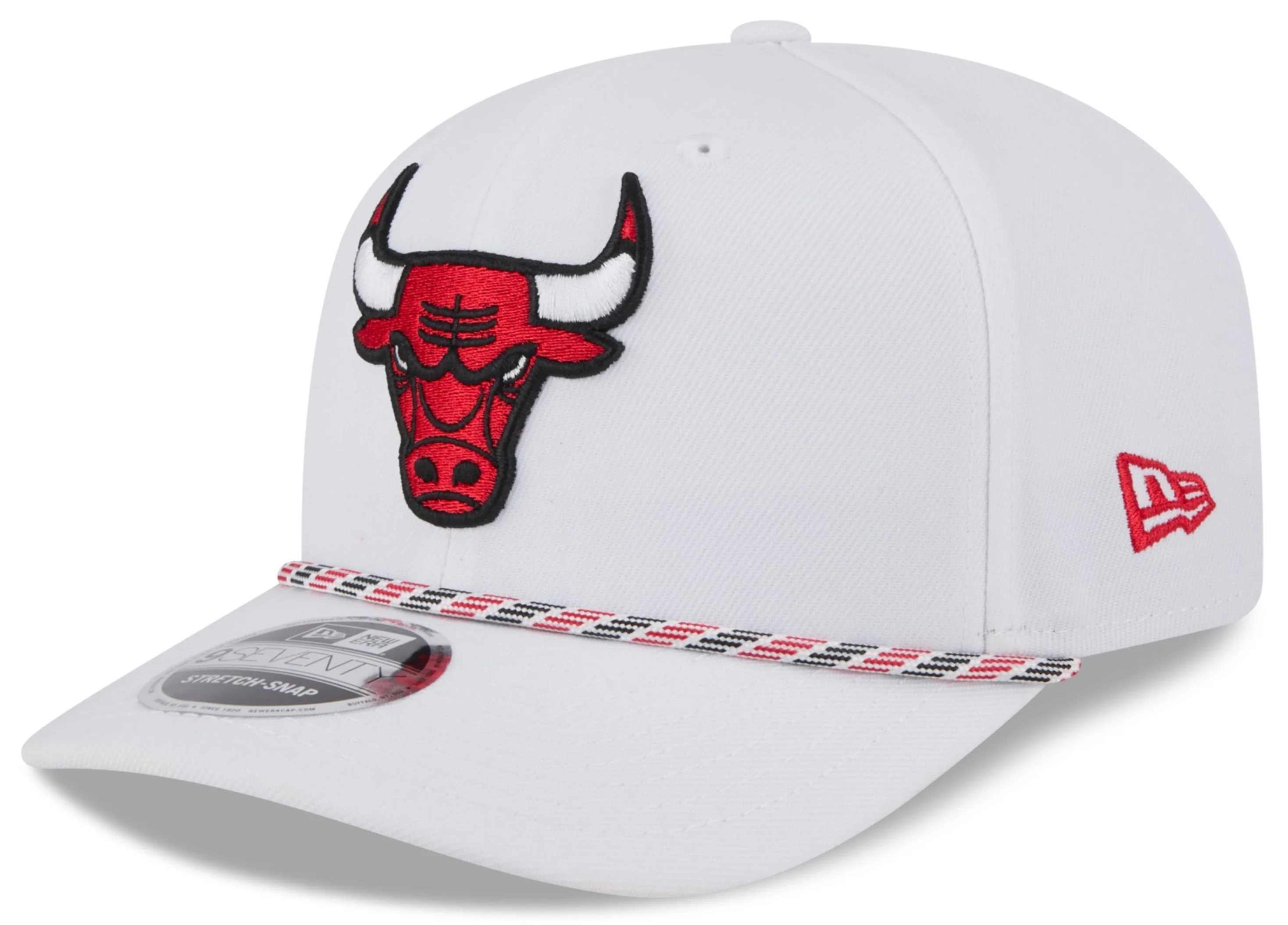 Chicago Bulls New Era White Multi Rope 9SEVENTY Stretch Snap Adjustable Hat