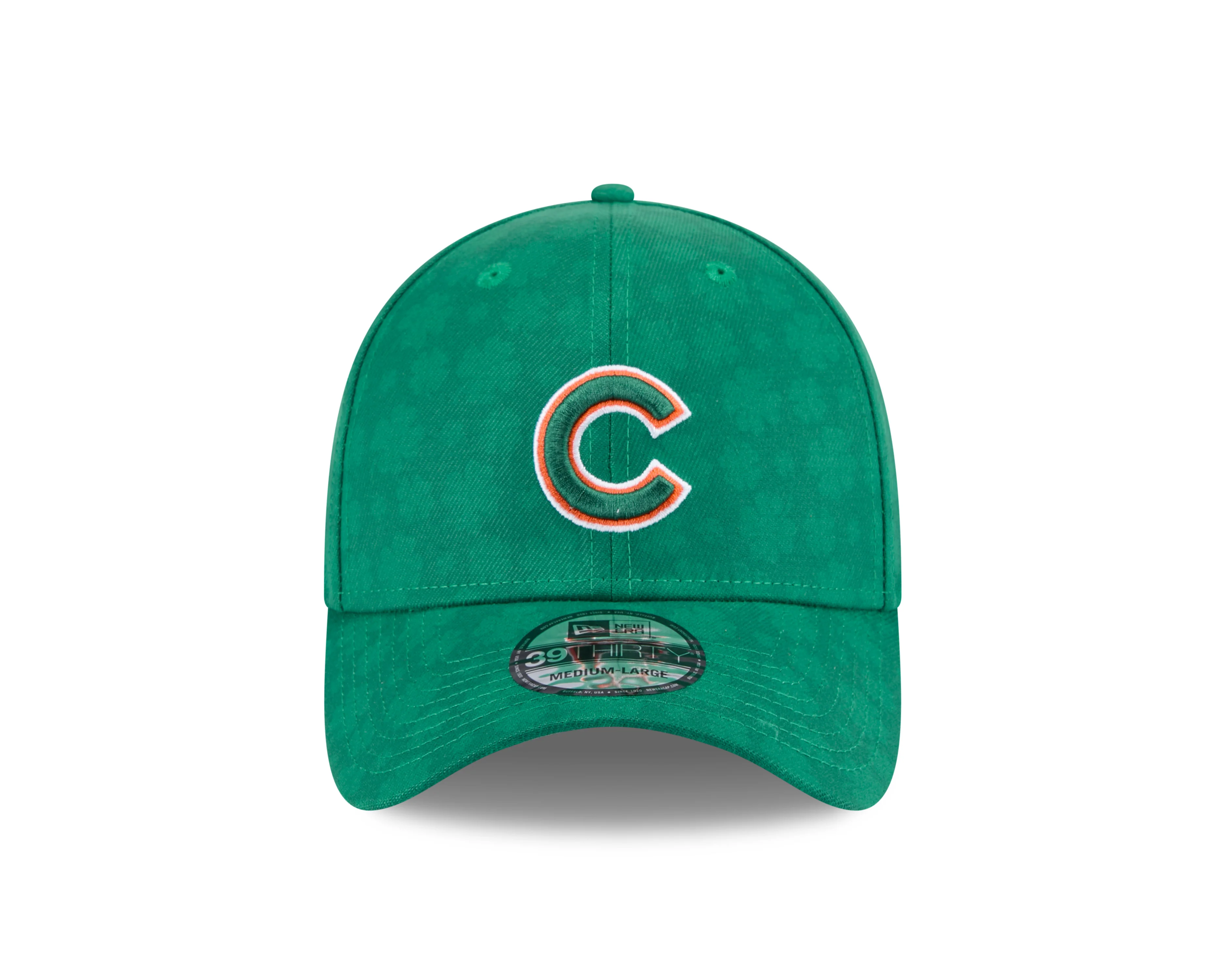 Chicago Cubs Kelly Green MLB 2025 St. Patrick's Day New Era 39THIRTY Flex Fit Hat