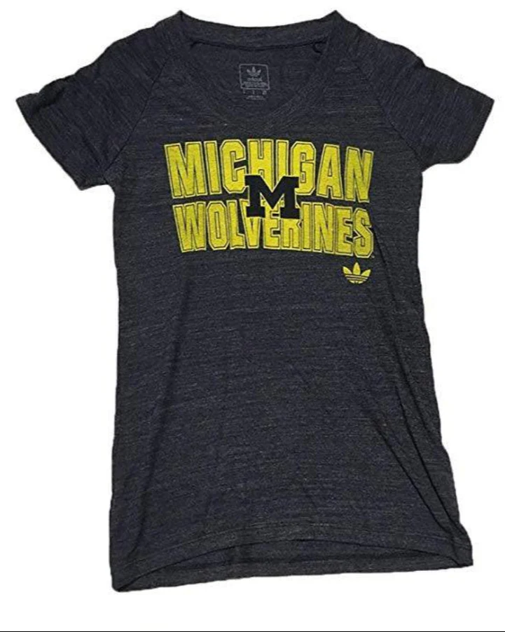 adidas Michigan Wolverines Women's Pop Out V-Neck Shirt