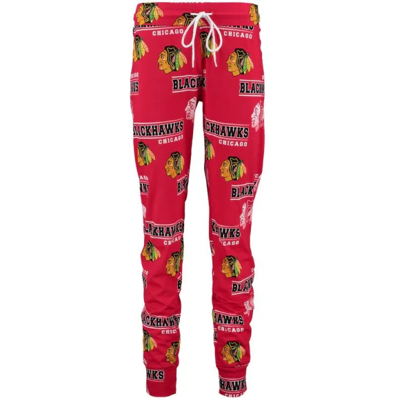 Women's Chicago Blackhawks Fusion Printed Knit Sleep Pants