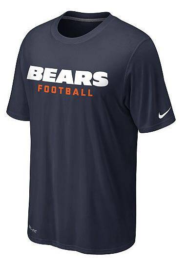 Nike Chicago Bears Sideline Legend Authentic Font Dri-FIT T-Shirt – Team Color