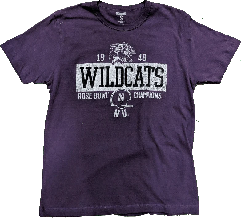 Tailgate Men's Northwestern Wildcats 1948 Rose Bowl Champions Purple T-Shirt