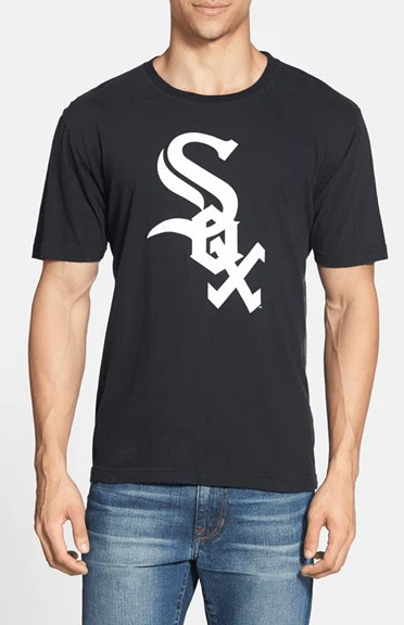 Men's Chicago White Sox Wright & Ditson Black Metro Skyline T-Shirt