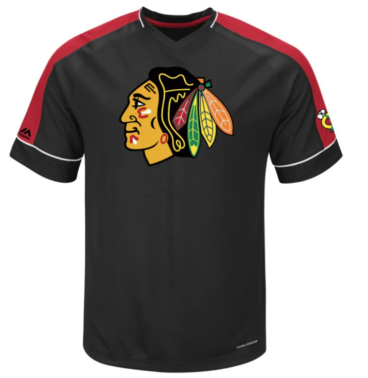 Men' Chicago Blackhawks Expansion Draft Synthetic V Neck Jersey