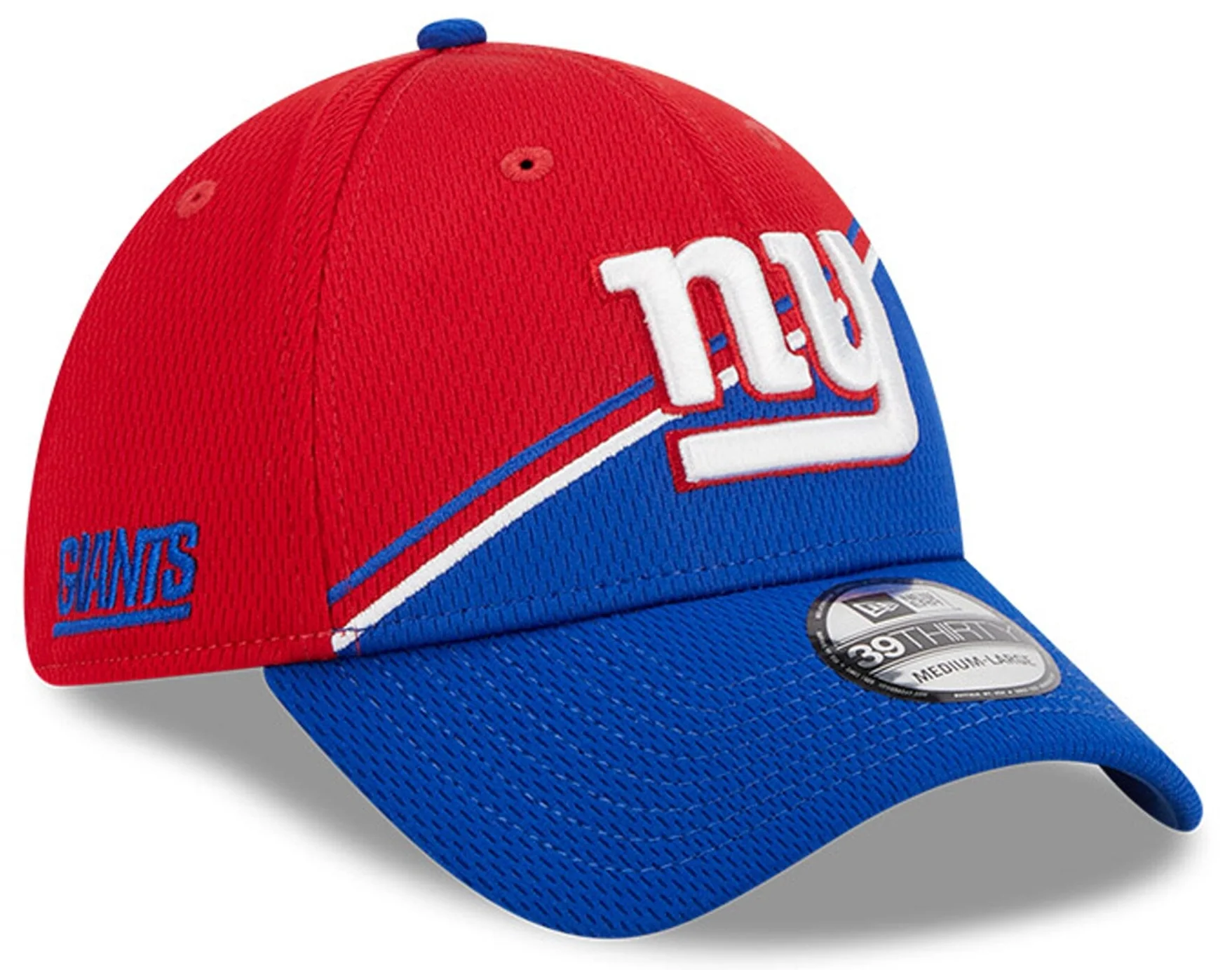 Men's New York Giants Primary Logo New Era Red/Blue 2023 Sideline 39THIRTY Flex Hat
