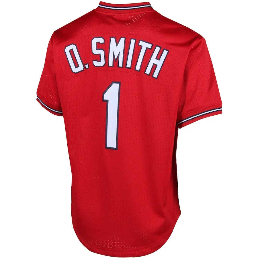 Men's Mitchell & Ness Ozzie Smith 1996 St. Louis Cardinals Batting Practice Cooperstown Jersey