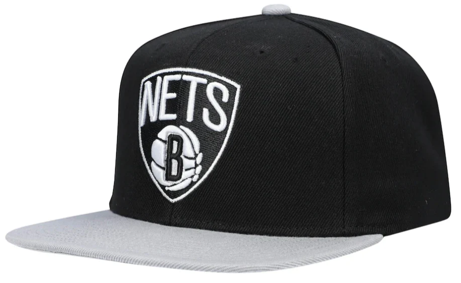 Men's Brooklyn Nets Mitchell & Ness Core Basic Snapback Hat - Black/Grey