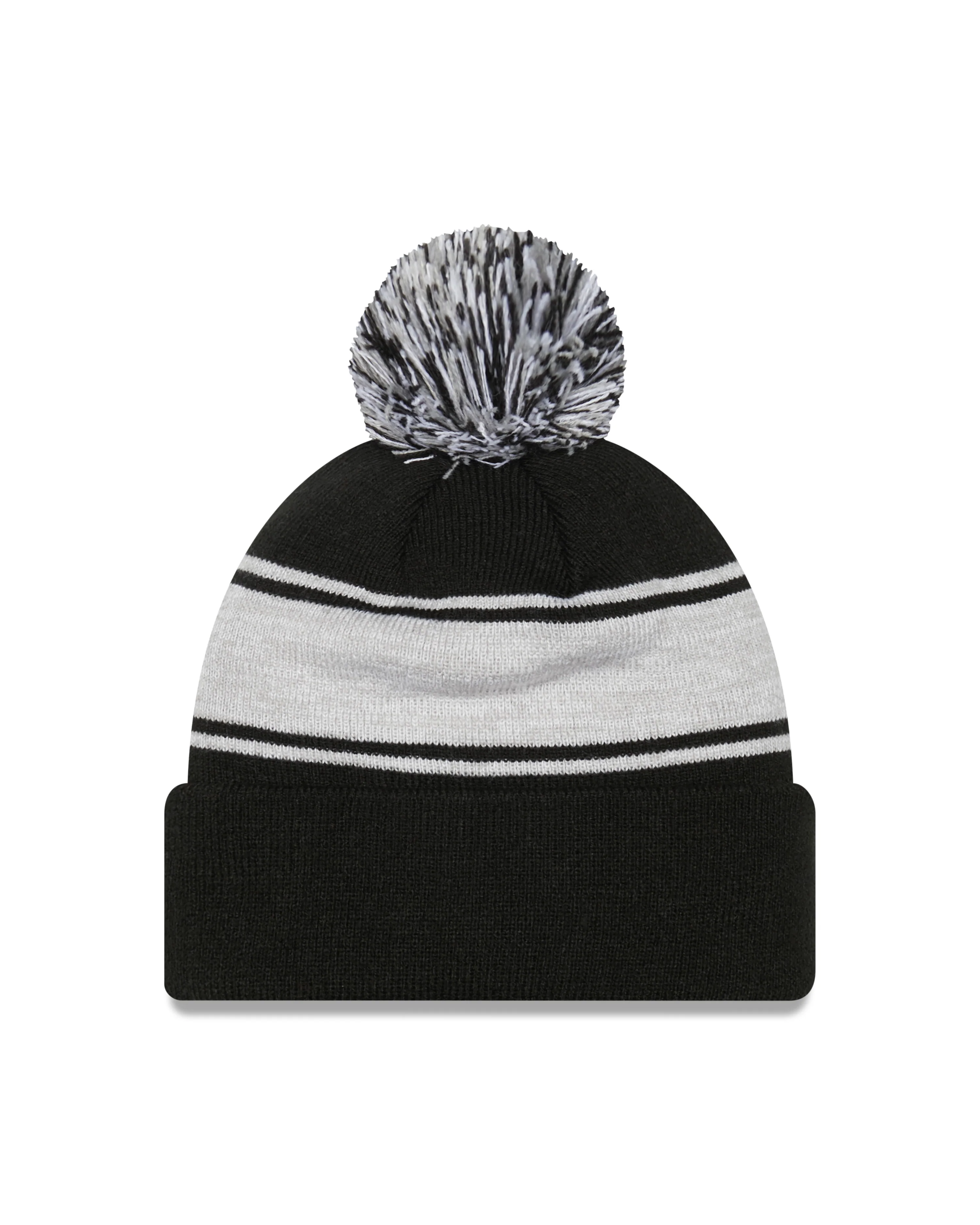 Chicago White Sox New Era Black Chilled Cuffed Pom Knit Hat