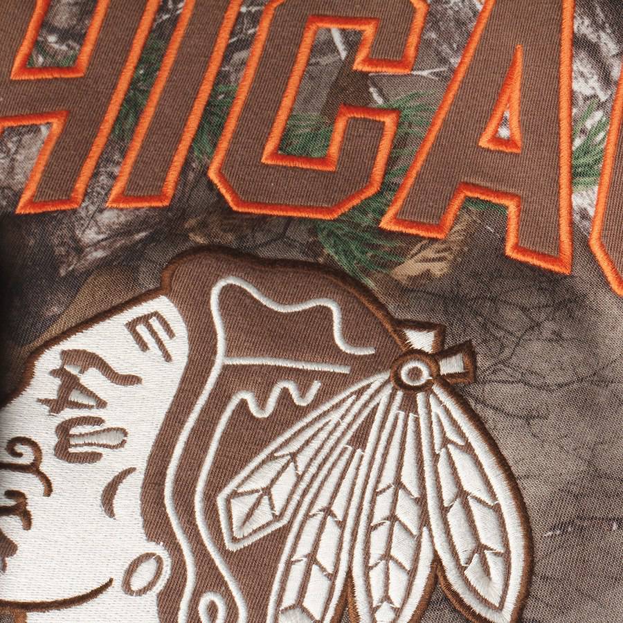 Men's Chicago Blackhawks Old Time Hockey Realtree Camo Parot Hoodie