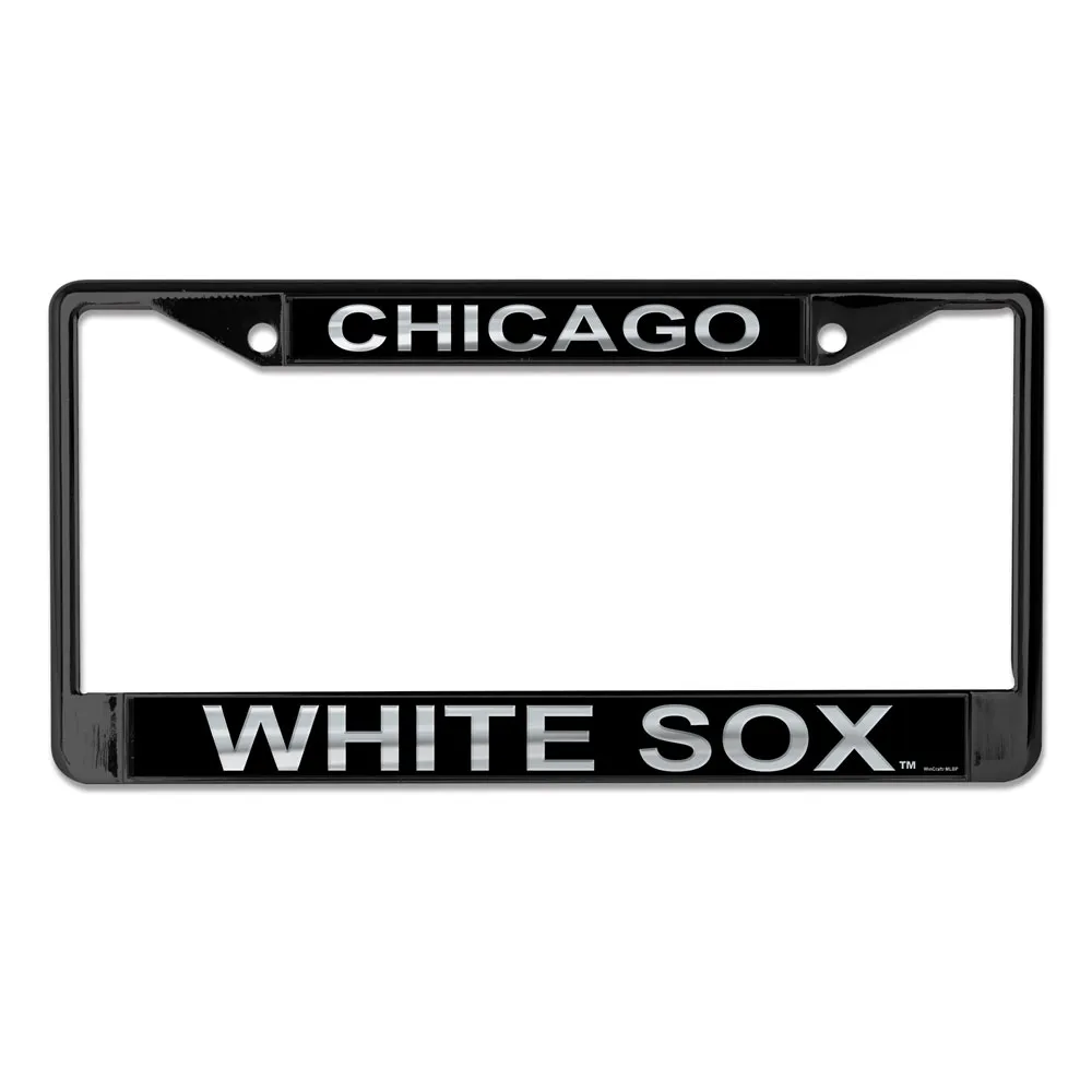 MLB Chicago White Sox Printed Black License Plate Frame